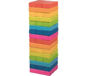 GOKI Wooden Tower Jenga Rainbow Balance Spiel / ab 4 Jahren