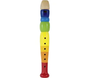 GOKI Kinder Holzflöte 20 cm Regenbogen / ab 5 Jahren