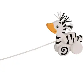 GOKI Holz-Nachziehspielzeug Zebra-Ente / ab 12 Monaten