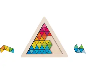 GOKI Holzpuzzle Denksportaufgabe - Dreieck / 8 Teile / ab 6 Jahren