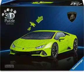 Ravensburger 3D Puzzle Iconics: Lamborghini Huracán Evo grün / 108 Teile / ab: 8 Jahren