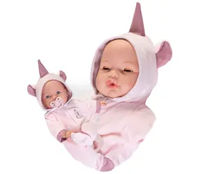 Antonio Juan 14362 BIMBA - zwinkernde Babypuppe mit Geräuschen und weichem Stoffkörper - 37 cm / ab 3 Jahren