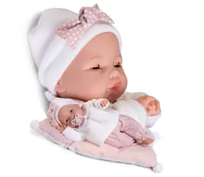 Antonio Juan 14363 BIMBA - zwinkernde Babypuppe mit Geräuschen und weichem Stoffkörper - 37 cm / ab 3 Jahren
