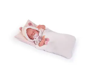Antonio Juan 33340 LUNA - schlafende realistische Babypuppe mit weichem Stoffkörper - 42 cm / ab 3 Jahren
