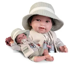 Antonio Juan 33363 Pipo HAIR - realistische Babypuppe mit weichem Stoffkörper - 42 cm / ab 3 Jahren