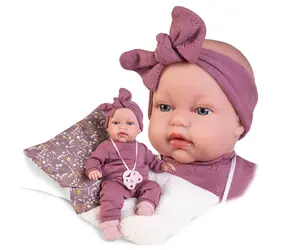 Antonio Juan 70356 TONETA - realistische Babypuppe mit Geräuschen und weichem Stoffkörper - 34 cm / ab 3 Jahren