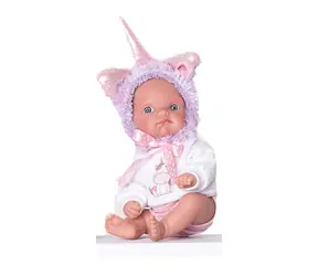 Antonio Juan 85105-2 Lila Einhorn - realistische Babypuppe mit Vollvinylkörper - 21 cm / ab 3 Jahren