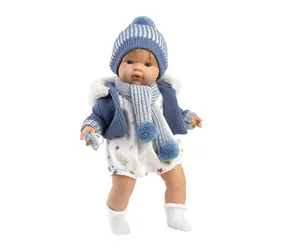 Llorens 38573 SASHA - realistische Puppe mit Geräuschen und weichem Stoffkörper - 38 cm / ab 3 Jahren