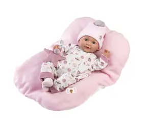 Llorens 74132 NEW BORN - blinkende realistische Babypuppe mit Geräuschen und weichem Stoffkörper - 42 cm / ab 3 Jahren