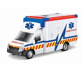 Bburago Servicefahrzeug Krankenwagen mit Trage / Maßstab 1:43