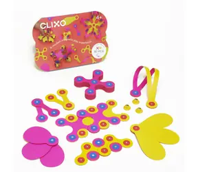 Clixo Crew Pink & Yellow Magnetischer Bausatz / 30 Teile / ab 4 Jahren