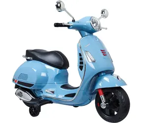 Buddy Toys Elektromotorrad Vespa GTS Blau / 30 W / Geschwindigkeit: 3-5 km/h / Tragfähigkeit: 30 kg