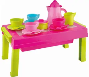 Androni Kaffeeservice mit Klapptisch 2 in 1 / 17-teilig / ab 18 Monaten