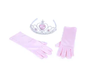 Rappa Princess Handschuhset mit Krone - Pink