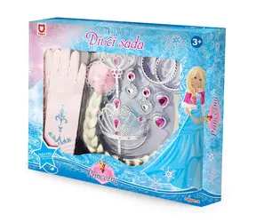 Rappa Princess Set mit Handschuhen rosa
