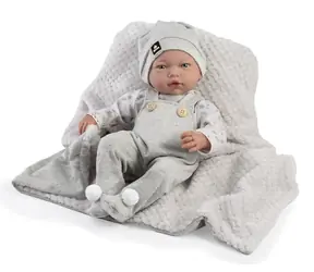 Guca 961 LIAM - realistische Babypuppe mit Geräuschen und weichem Stoffkörper - 38 cm / ab 3 Jahren