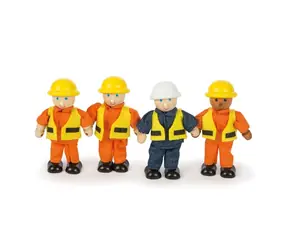 Tidlo Holzfiguren Baumeister 4 Stück