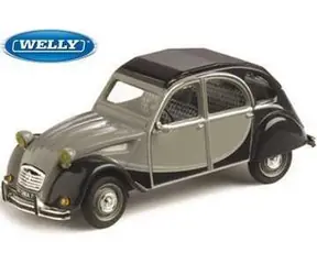 Welly Citroen 2CV Maßstab 1:24 schwarz-grau