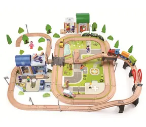 2Kids Toys Eisenbahnschienen Stadt und Dorf 200 Teile
