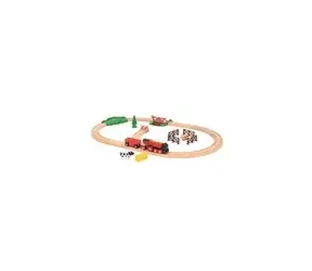 Brio Eisenbahnset mit kraftvoller roter Action-Lokomotive / ab 3 Jahren