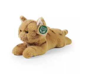 Rappa Plüschkatze liegend braun 20 cm / UMWELTFREUNDLICH / ab 0 Jahren