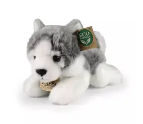 Rappa Plüschhund Husky liegend 20 cm / UMWELTFREUNDLICH / ab 0 Jahren
