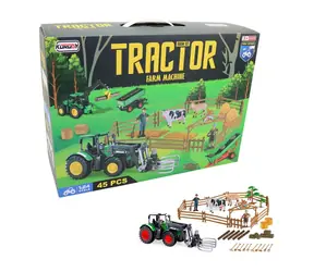 MaDe 16353 Traktor mit Bauernhof und Zubehör, 45-teilig / ab 3 Jahren