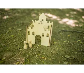 BeWooden Puppenschloss aus Holz, 1 Schlafzimmer