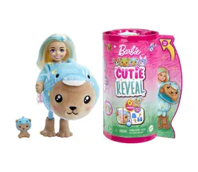 Mattel Barbie Cutie Reveal Chelsea im Kostüm - Teddybär im blauen Delfinkostüm / ab 3 Jahren