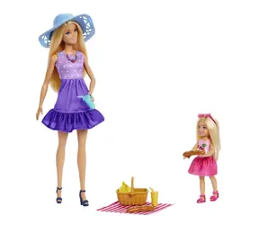 Mattel Barbie-Puppen Malibu und Chelsea beim Picknick / ab 3 Jahren