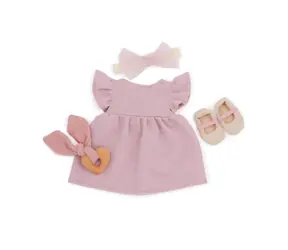 LullaBaby Puppenkleid in Rosa mit Accessoires / ab 2 Jahren