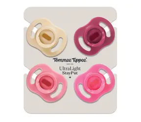 Tommee Tippee Silikon-Schnuller Ultraleicht 6-18 Monate, 4 Stück, Mädchen 