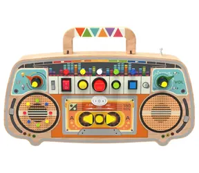 2Kids Toys Aktivitätsbrett aus Holz mit FM-Radio / ab 1 Jahr 