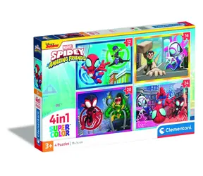 Clementoni Puzzle Spidey und seine Freunde 4 in 1 / 12+16+20+24 Teile / ab 3 Jahren