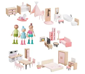 2Kids Spielzeugmöbel-Set mit 5-in-1-Familienfiguren / ab 3 Jahren