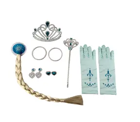 PLEJO Prinzessinnenschmuck mit langem Zopf / ab 3 Jahren