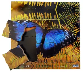 Just Jigsaws 601 Schmetterling und sein Lebenszyklus - Holzpuzzle mit mehreren Schichten / 19 Teile / ab 3 Jahren