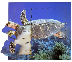 Just Jigsaws 605 Schildkröte und ihr Lebenszyklus - Holzpuzzle mit mehreren Schichten / 19 Teile / ab 3 Jahren