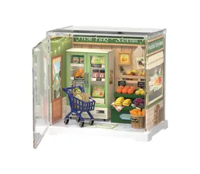 Robotime 3D Holzpuzzle Miniaturhaus Mini-Obst- und Gemüseladen