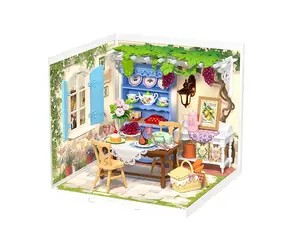 Robotime 3D Holzpuzzle Miniaturhaus Sommerveranda