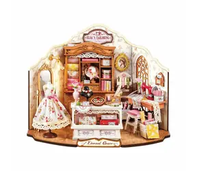 Robotime 3D-Holzpuzzle-Miniatur von Elsas Schneiderladenhaus
