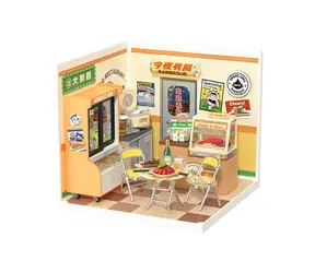 Robotime 3D Holzpuzzle Miniaturhaus Fast Food