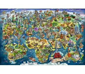Ravensburger 120017387 Weltkarte, 5000 Teile / ab 14 Jahren / Version: International