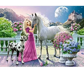 Castorland 030088 Puzzle Mein Freund, das Einhorn / 300 Teile / ab 8 Jahren
