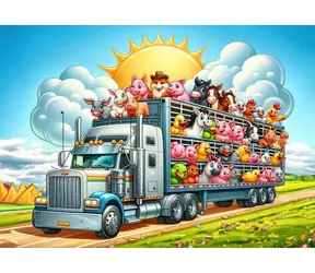 Kunstpuzzle 35414 LKW-Reise / 100 Teile / ab 5 Jahren