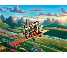 Kunstpuzzle 35409 Puzzle „Mutige Piloten“ / 100 Teile / ab 5 Jahren
