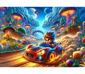 Kunstpuzzle 35420 Puzzle Böser Rennfahrer / 100 Teile / ab 5 Jahren