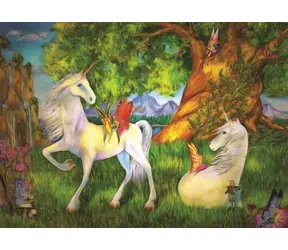 Kunstpuzzle 4512 Einhörner / 100 Teile / ab 6 Jahren