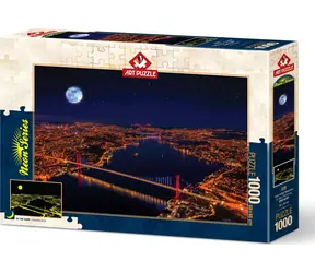 Kunstpuzzle 5239 Leuchtendes Puzzle Drei Brücken, Bosporus / 1000 Teile / ab 15 Jahren