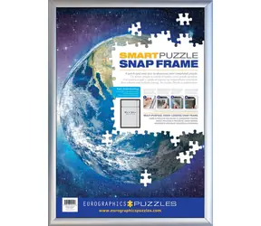 EUROGRAPHICS SMART Puzzle, silberner Aluminium-Puzzlerahmen, 48,89 x 67,63 cm